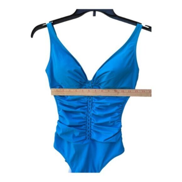 Gottex Turquoise Lace Up One-Piece Swimsuit Size 6 - Picture 6 of 8